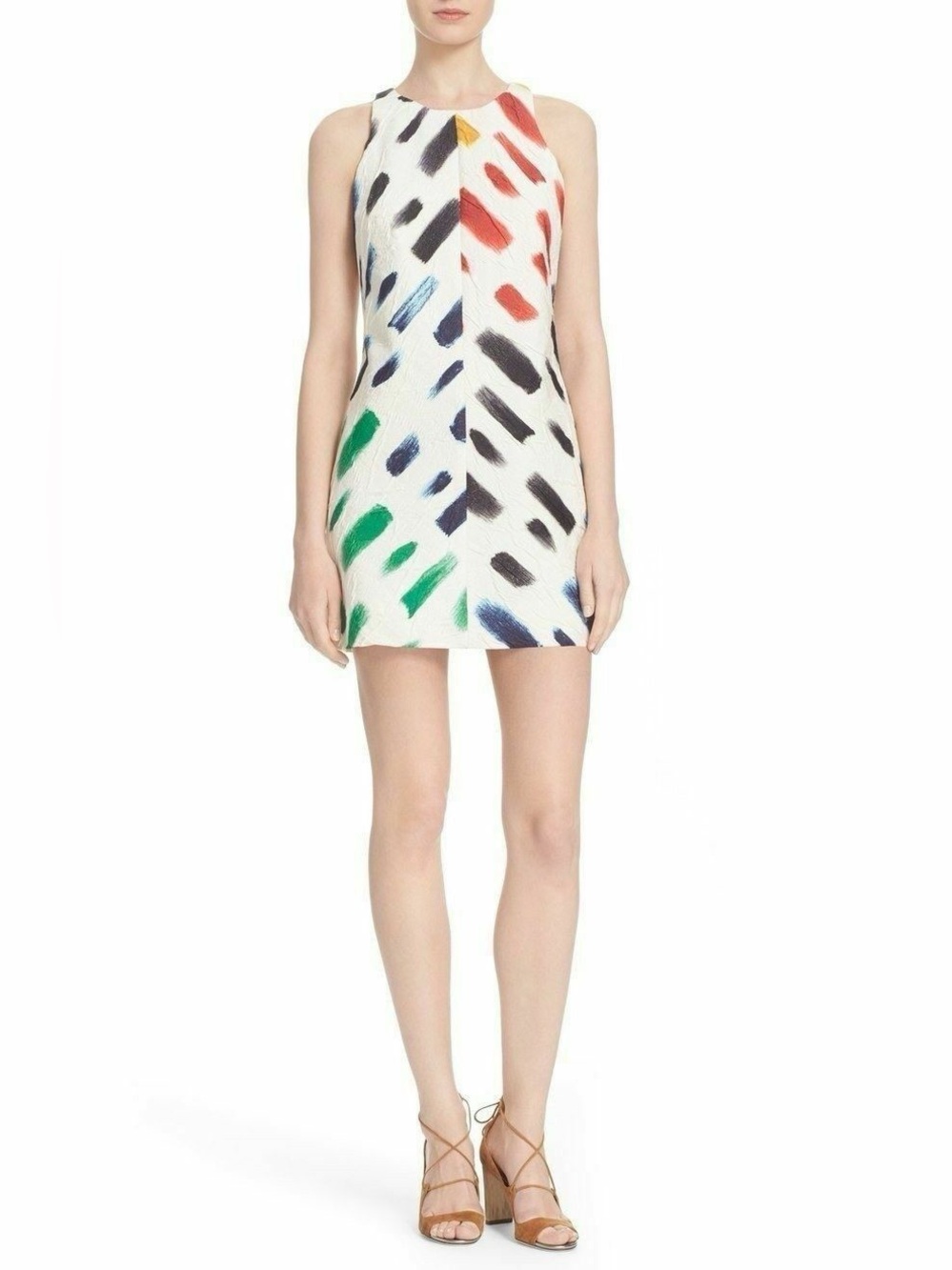 MILLY Couture Brushstroke Shift Mini Dress Multicolored Size 6